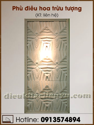 Phù điêu hoa trừu tượng